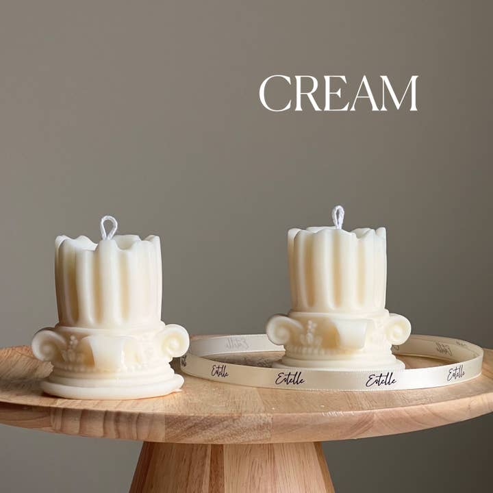 Estelle Studio - Wholesale Novelty Candle - Soy Wax Roman Column Candle: Handmade Home Decor2