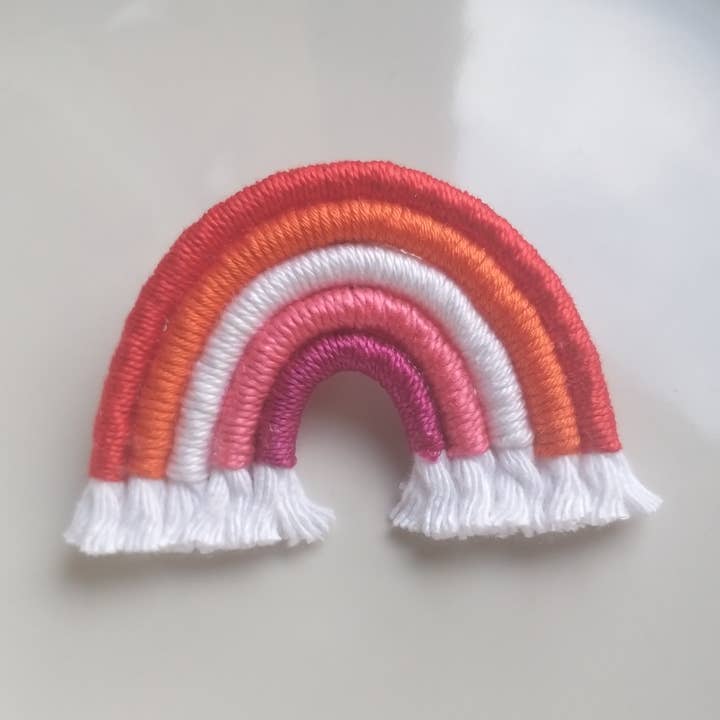 LESBIAN PRIDE BAG PIN for wholesale by ARTESANIA