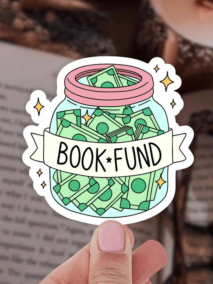 Book Fund Bookish Sticker for wholesale by Shadowbound Spines LLC