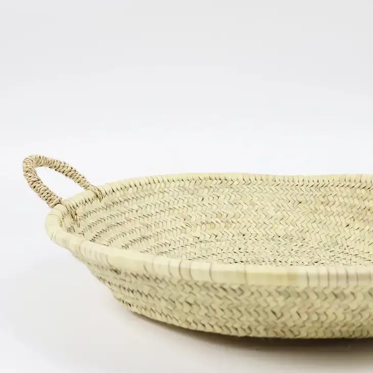 Melecraft – wholesale Decorative tray – Palm Leaf Trays - Moroccan Handmade Wicker Basket8