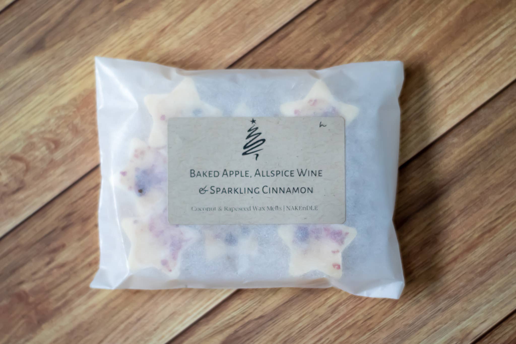 NAKEnDLE – wholesale Wax melt – Baked Apple & Cinnamon hand poured luxury Christmas Wax Melt4