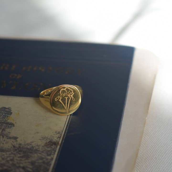 Poppy Signet for wholesale by Francesca Dot Jewellery