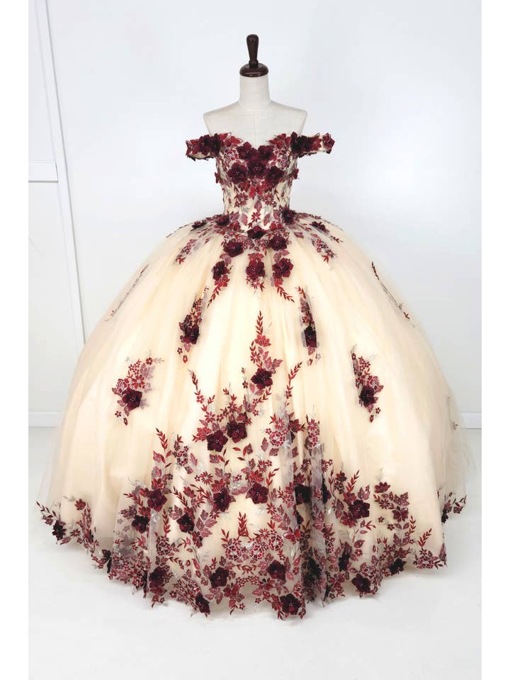 Chicas - Vendita all'ingrosso Vestito - Donna - Abito da Quinceañera Senza Spalline Nude CHF3111