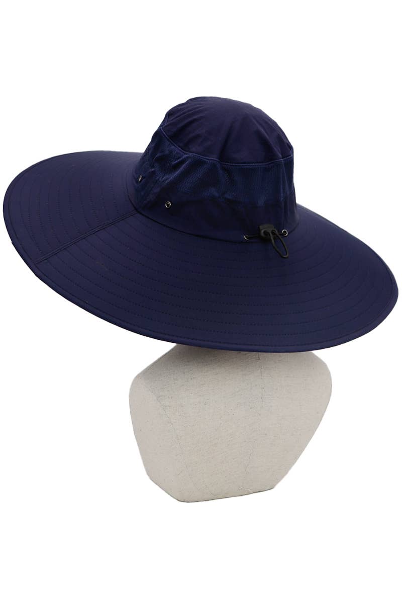 Cap Zone - Wholesale Vissershoedje - Dames - Boonie vissershoed van mesh met platte bovenkant en extra brede rand1