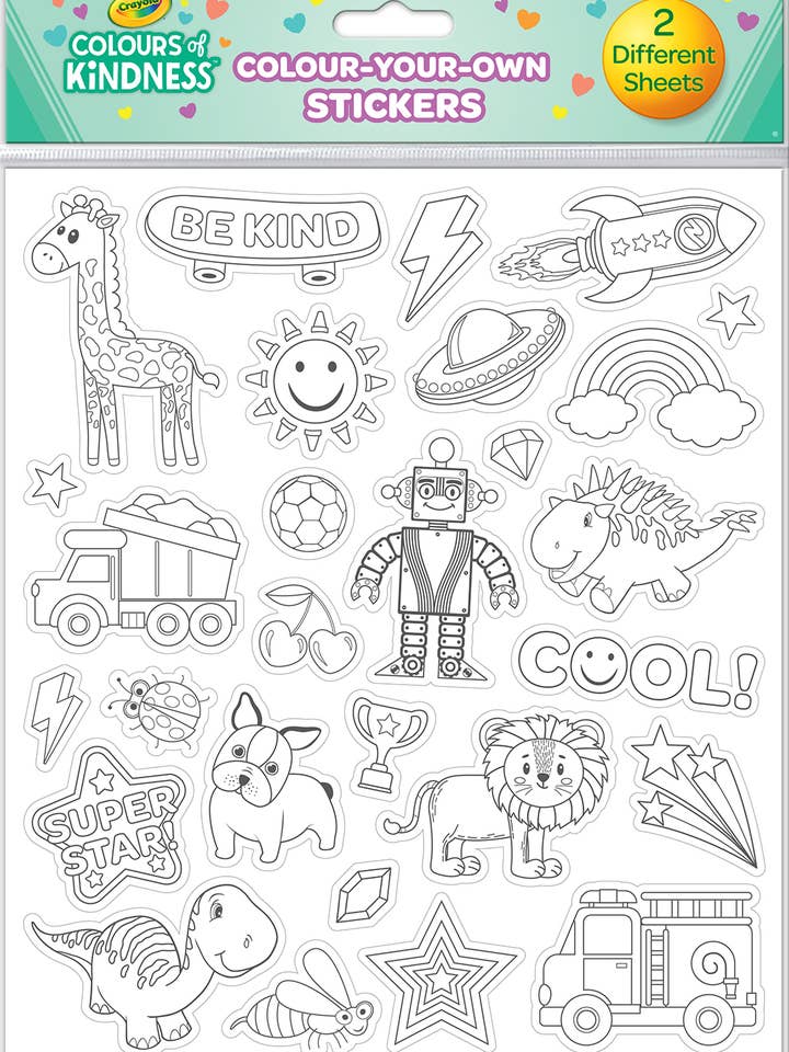Pegatinas para colorear de Crayola (Cool Time) para venta al por mayor de Paper Projects Ltd