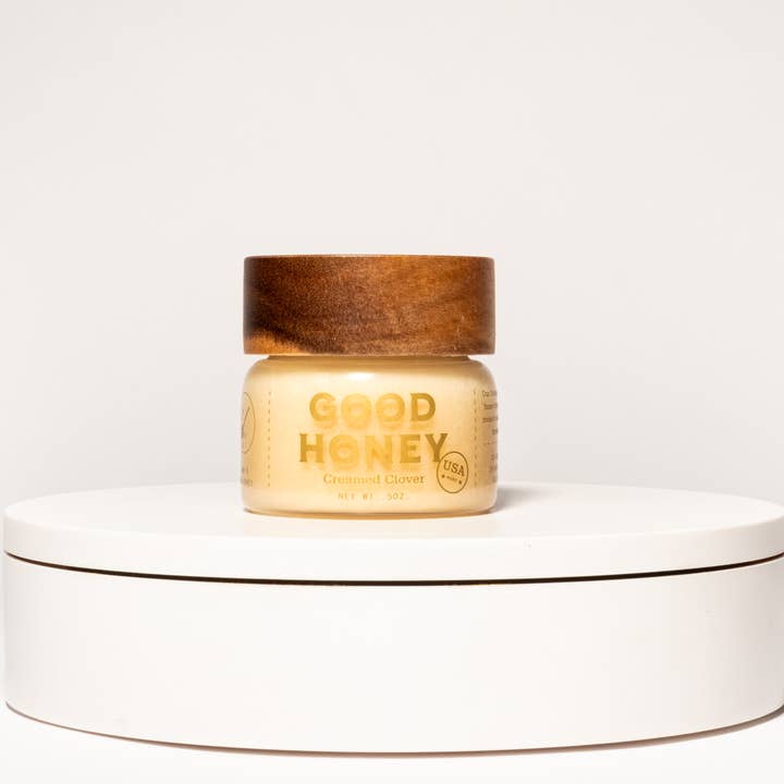 Good Honey - Wholesale Honey - 5oz Creamed Montana Clover Jars - Case of 12