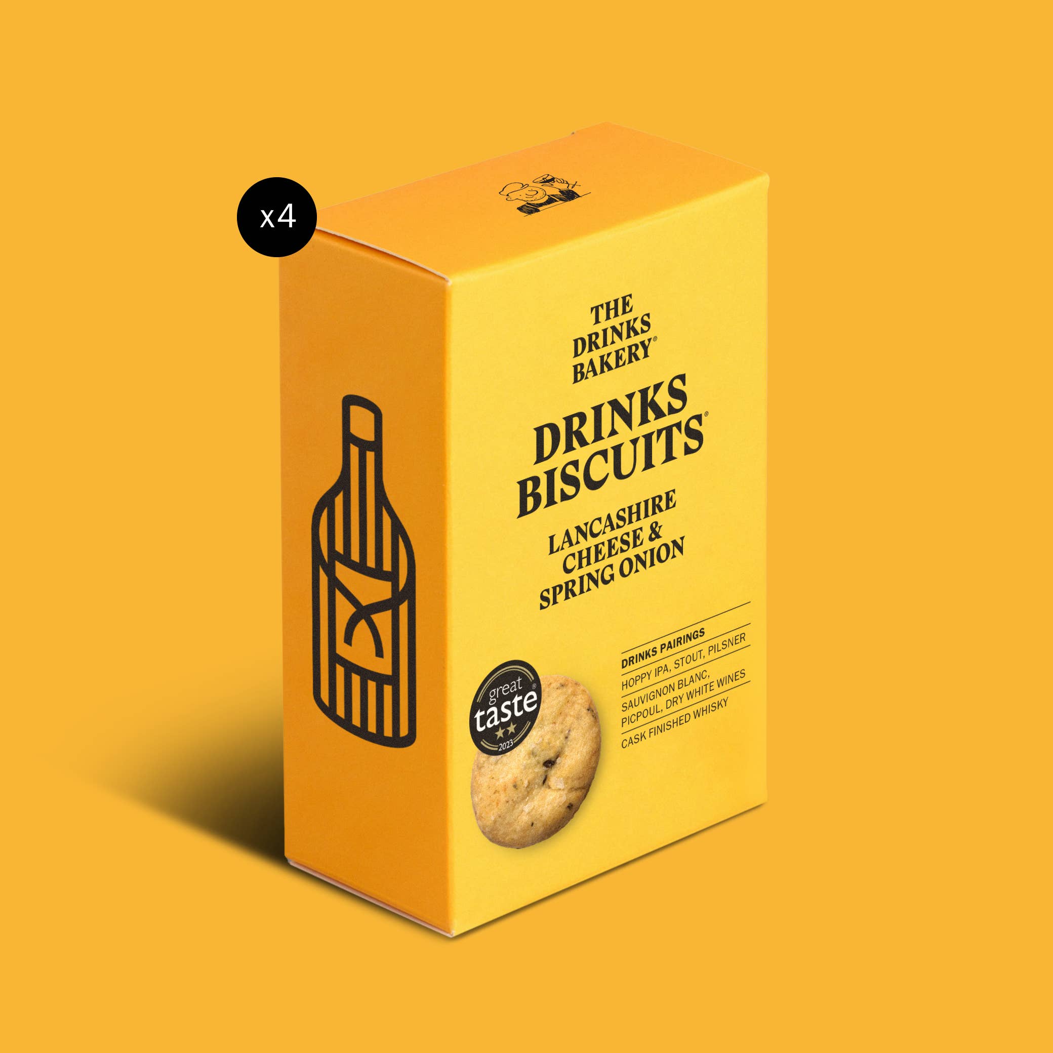 The Drinks Bakery - Wholesale Crackers - Drinks Biscuits - Lancashire Cheese & Spring Onion 110g