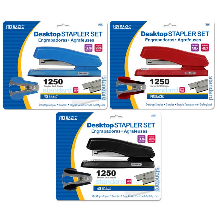 Ensemble d'agrafeuse de bureau pour la vente par BAZIC Products