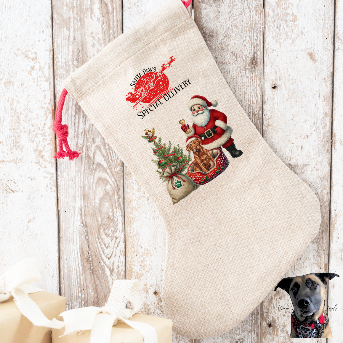 Storms Style – wholesale Holiday Stocking – Dogs with Santa Sack and Stockings - 133 breeds1