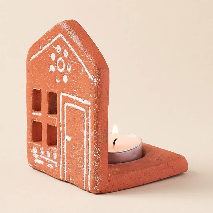 Matr Boomie Fair Trade - Wholesale Candle Holder - Vasanta House Tealight Candle Holder - Terracotta0