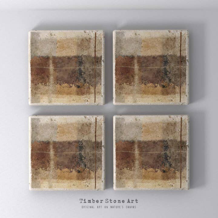 MAIN_ABS33_203 - Set med 4 underlägg av natursten för wholesale av Timber Stone Art