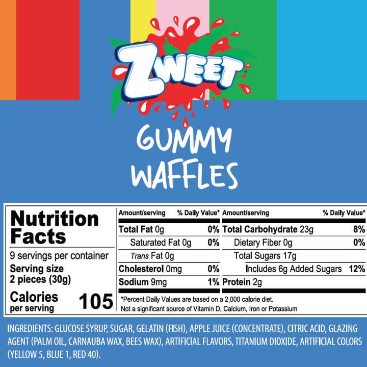 Galil Brands - Wholesale Gummy - Gummy Waffles | 10 oz | Zweet