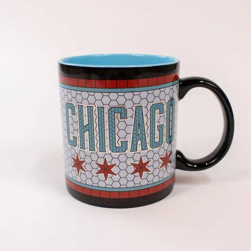Love From USA - Wholesale Coffee Mug - Chicago Mosaic Flag Mug