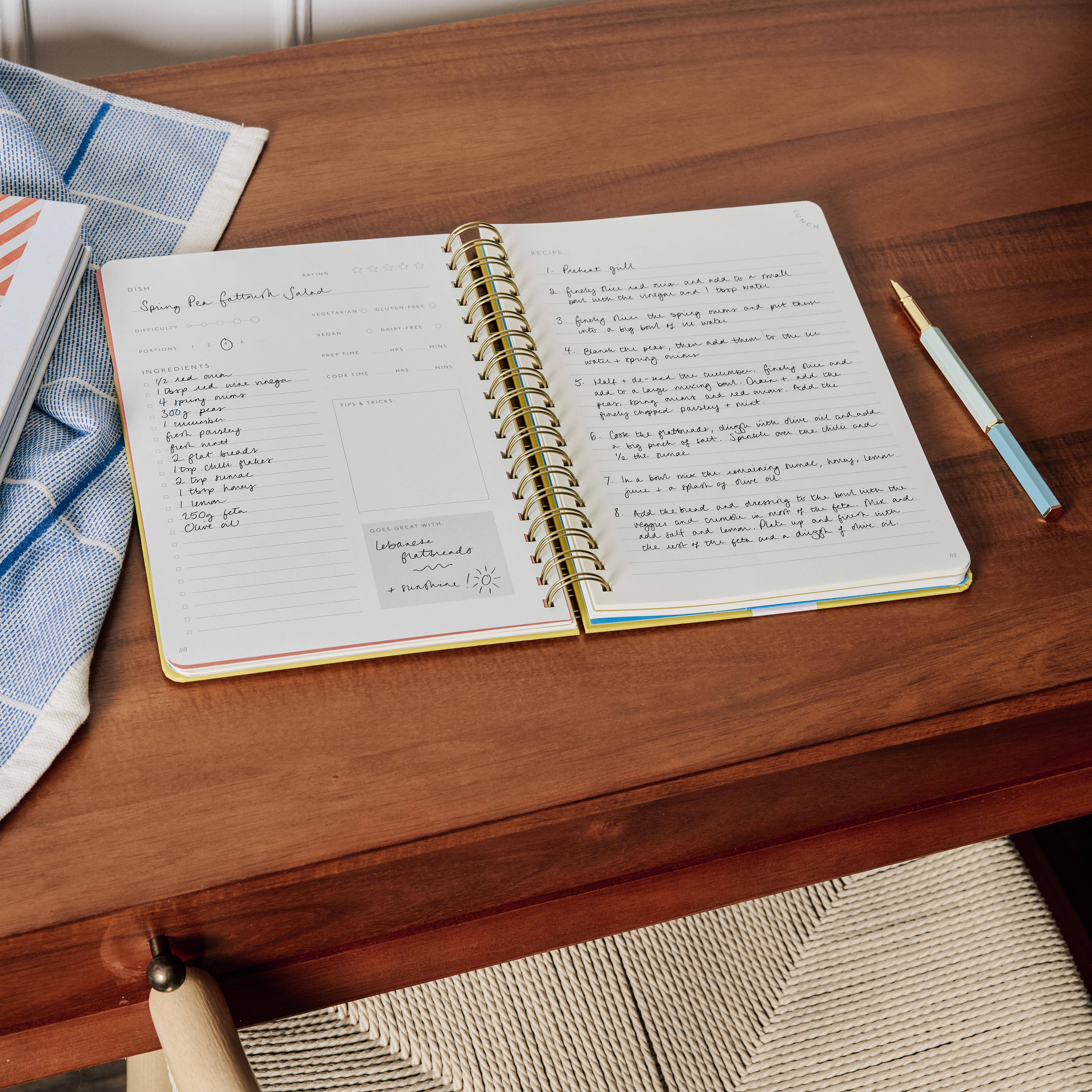 Papier UK - Wholesale Journal/Diary - Hanging Fruits B5 Spiral Recipe Journal5