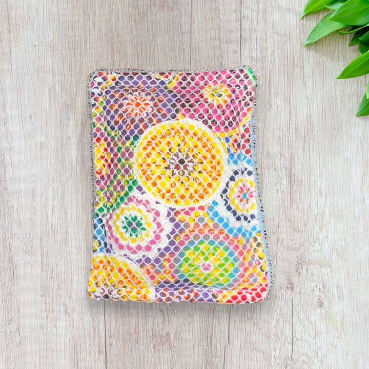 Three Dandelion Wishes - Wholesale Dishcloth - Reusable Sponge Abstract Flowers2