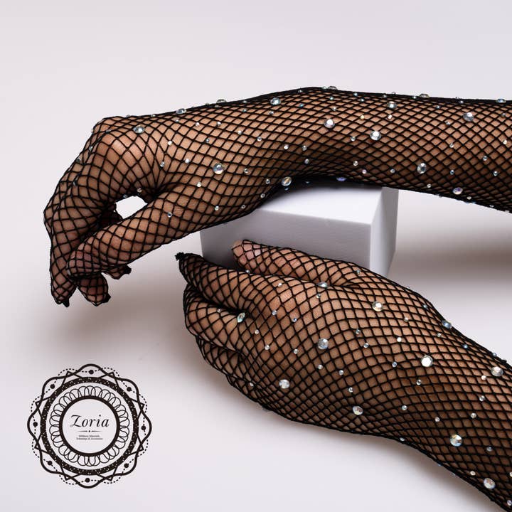 KaKyCo - Wholesale Gloves – Women's - Long sleeve fishnet gloves | GLOVE08