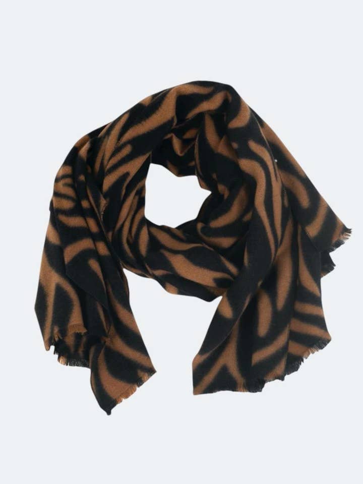 WOOL BLEND SCARF, CAMEL COLOR 27 for wholesale by Kbas