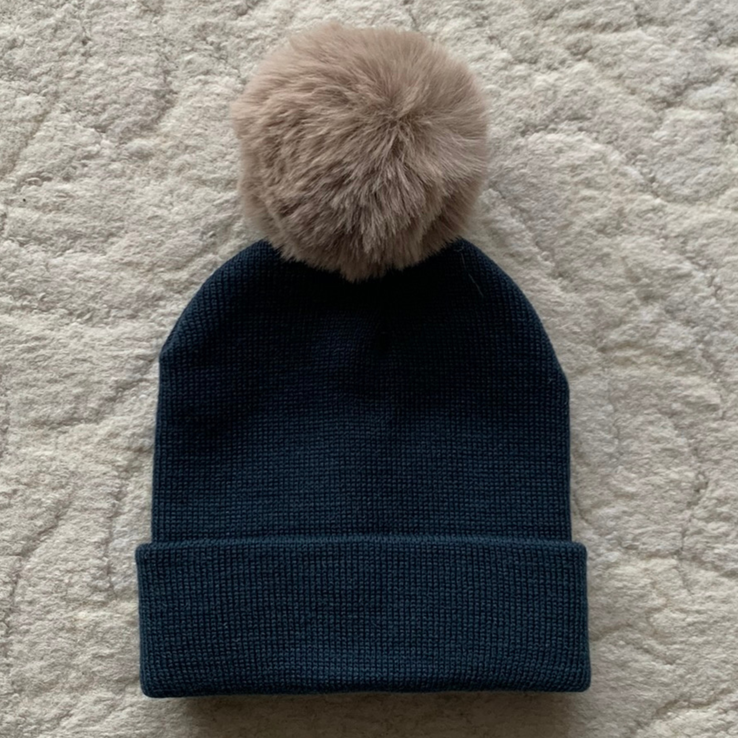 Himmelberg Baby - Wholesale Beanie - Kids - Single Pom Pom Baby/Kid's Navy Beanie Hat, 0 to 8 Years0