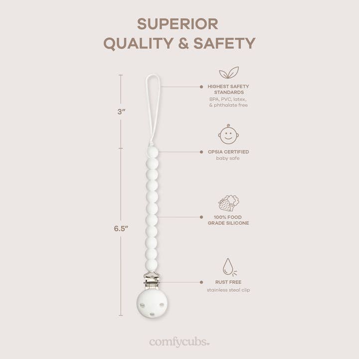 Comfy Cubs - Wholesale Pacifier clip – Baby - Baby Pacifier Clips, 100% Food Grade Silicone by Comfy Cubs20