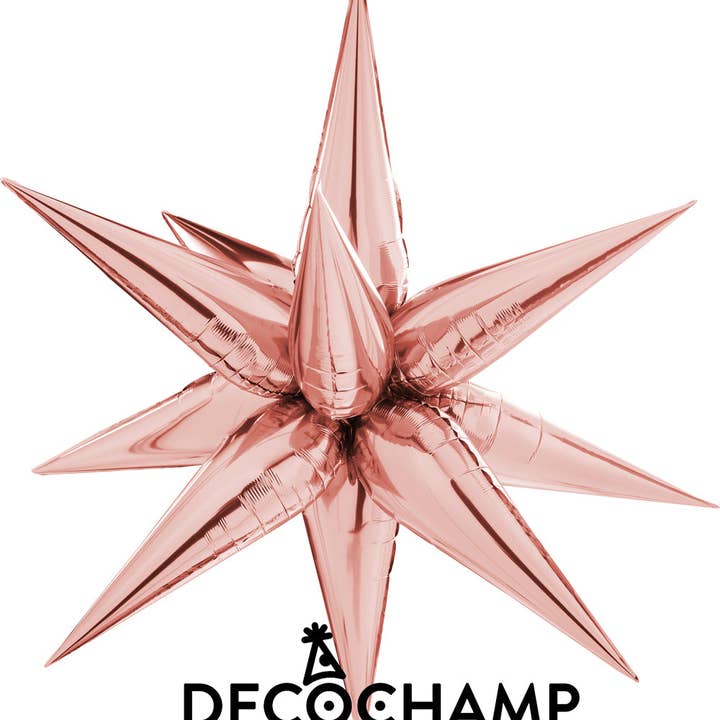 THE BALLOON HUB - Wholesale Balloon - DecoChamp Starburst 3D Foil Balloon - 26 in. (Choose Color)3