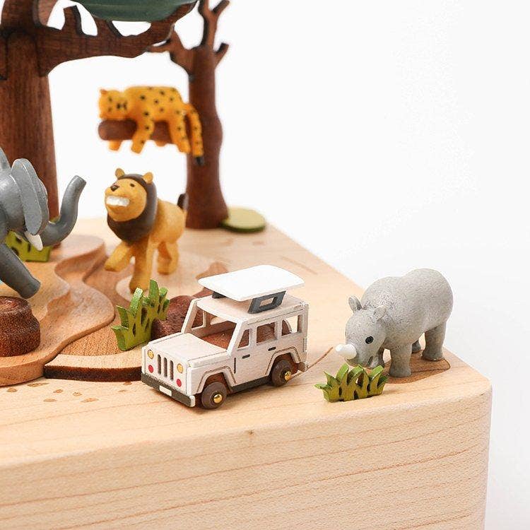 Music Box - Wholesale Music Box - Kids & Baby - Safari Wooden Music Box1