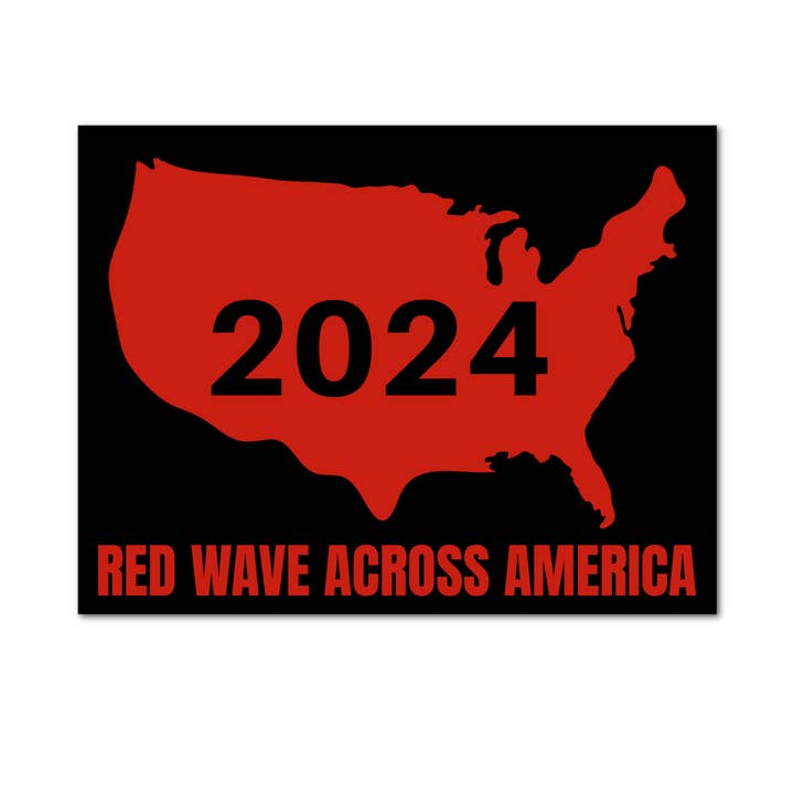 Red Wave election 2024 Trump sticker America maga for wholesale by Jazzy Pop Stickers