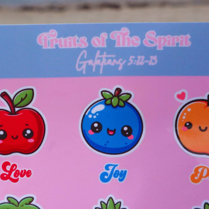 Tiffany Amber Designs - Wholesale Sticker - Fruits of the Spirit Sticker Sheet1