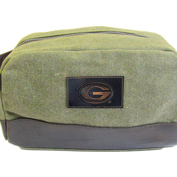 Georgia Bulldogs Waxed Canvas Toiletry Dopp Bag for wholesale by Zep-Pro