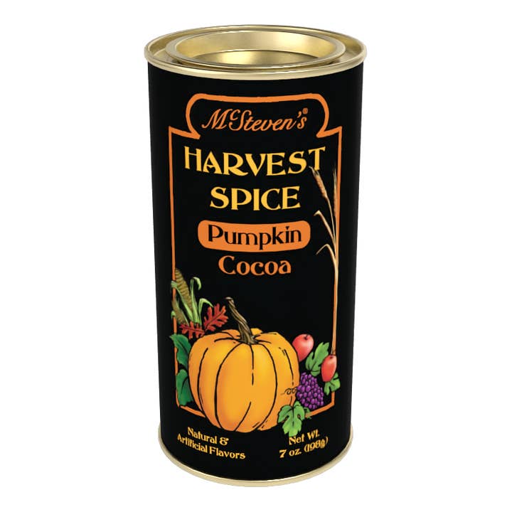 Harvest Spice Pumpkin Cocoa (7oz Tins) for wholesale by McSteven's