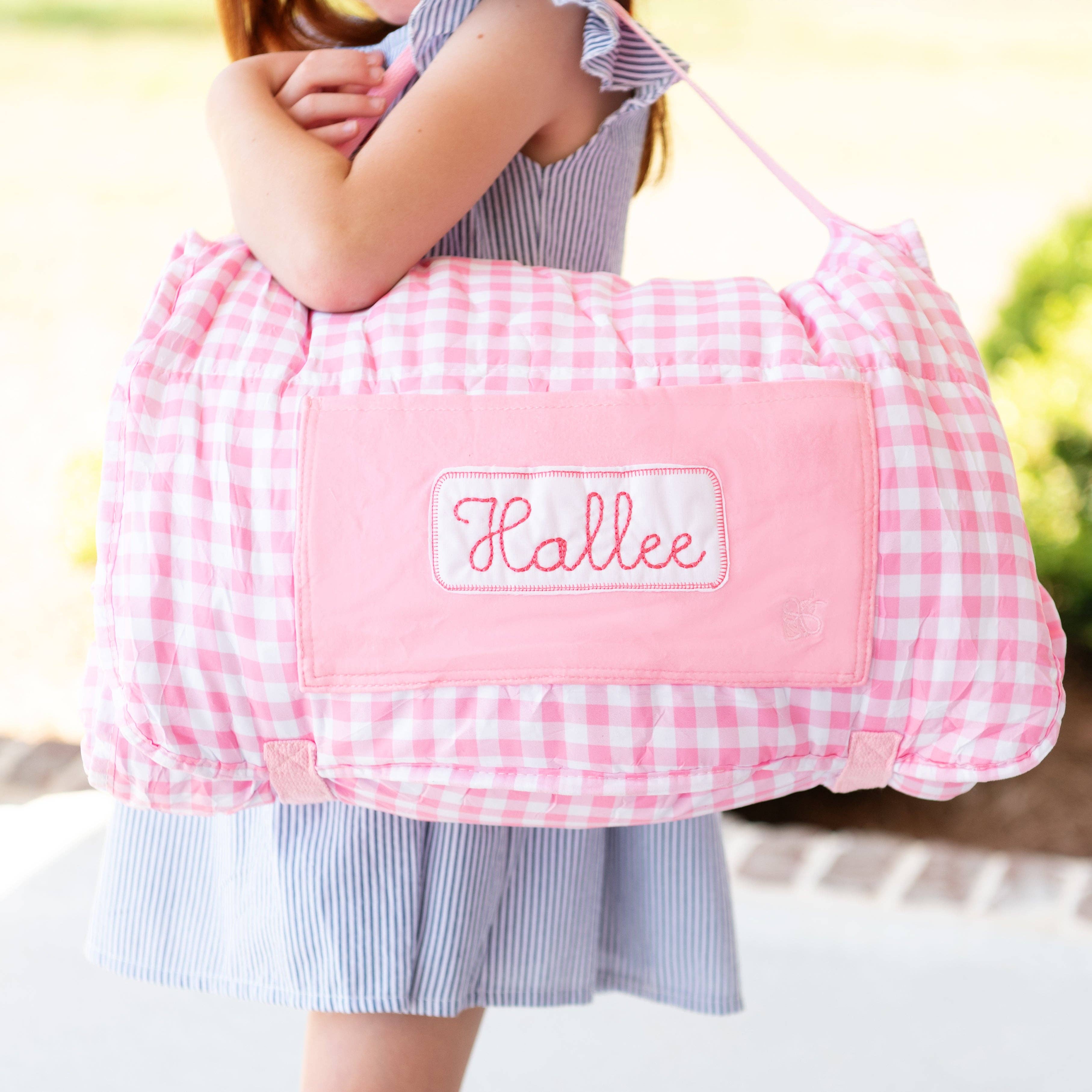 Sugar Bee Clothing - Wholesale Nap Mat - Kids & Baby - Nap Mat - Pink Gingham4