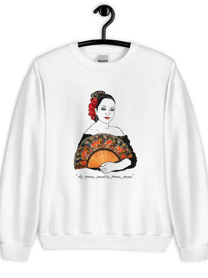 Lola Flores sweatshirt, penita, pena for wholesale by El loco del Pelo Rizo