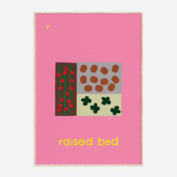Surprise Radish - Wholesale Art Print - Raised Bed Print | Letter R Alphabet Print1