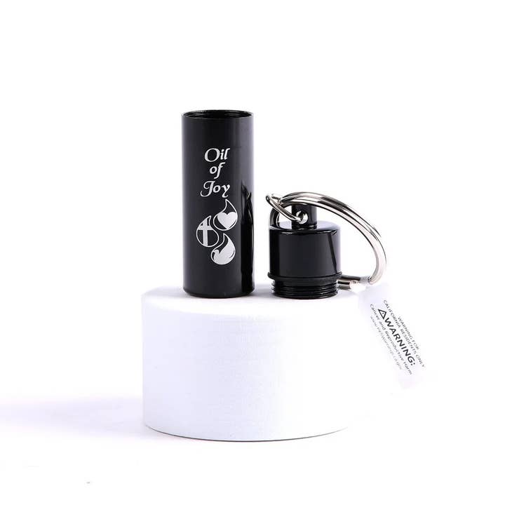 Swanson Christian Products - Wholesale Keychain - Unisex - Key Ring Oil Of Joy Vial - 2.5 Inch Large - Pack of 6