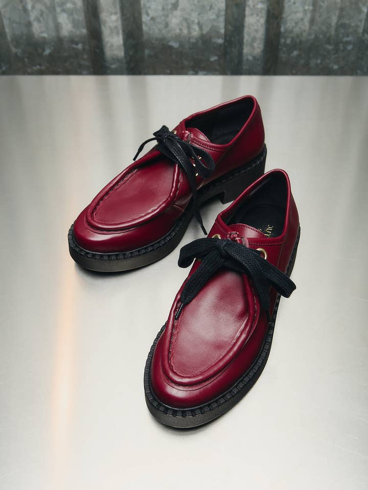 Bordeauxrode grove schoenen voor wholesale door Jutelaune