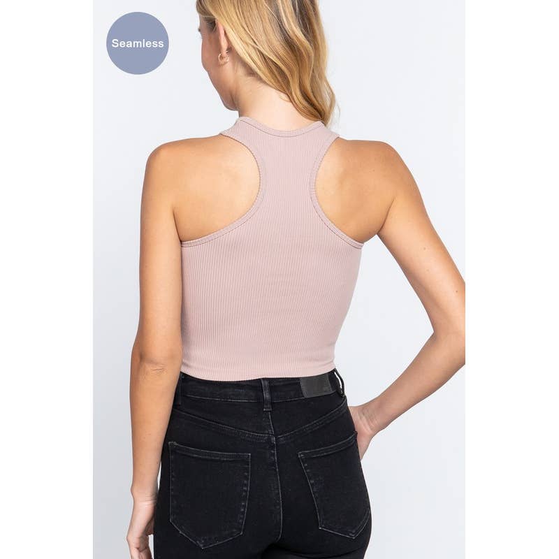 MintChoco – Großhandel Strickoberteil – Damen – NAHTLOSES CROP-TOP MIT UNTERSTREICHUNGSDETAIL11