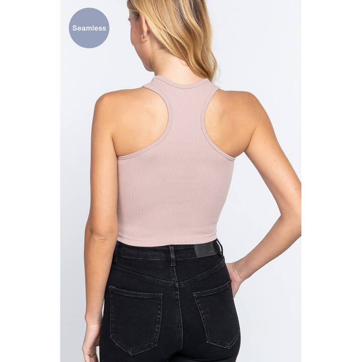 MintChoco – Großhandel Strickoberteil – Damen – NAHTLOSES CROP-TOP MIT UNTERSTREICHUNGSDETAIL11