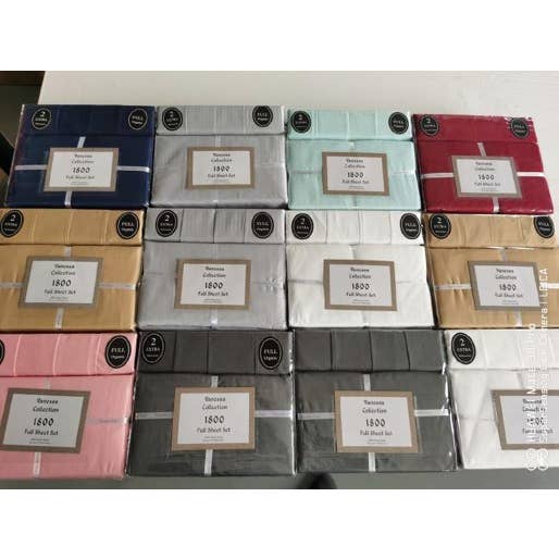 Bed Bath Fashions - Wholesale Sheet Set - Vanessa 1800 Series Solid Microfiber 6 Piece Sheet Set