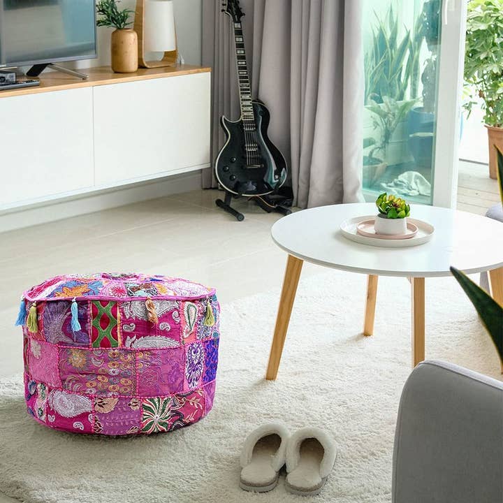 Aakriti Inc. - Wholesale Pouf - Aakriti Gallery Indian Pouf Footstool Pouf Cover Pack of 107