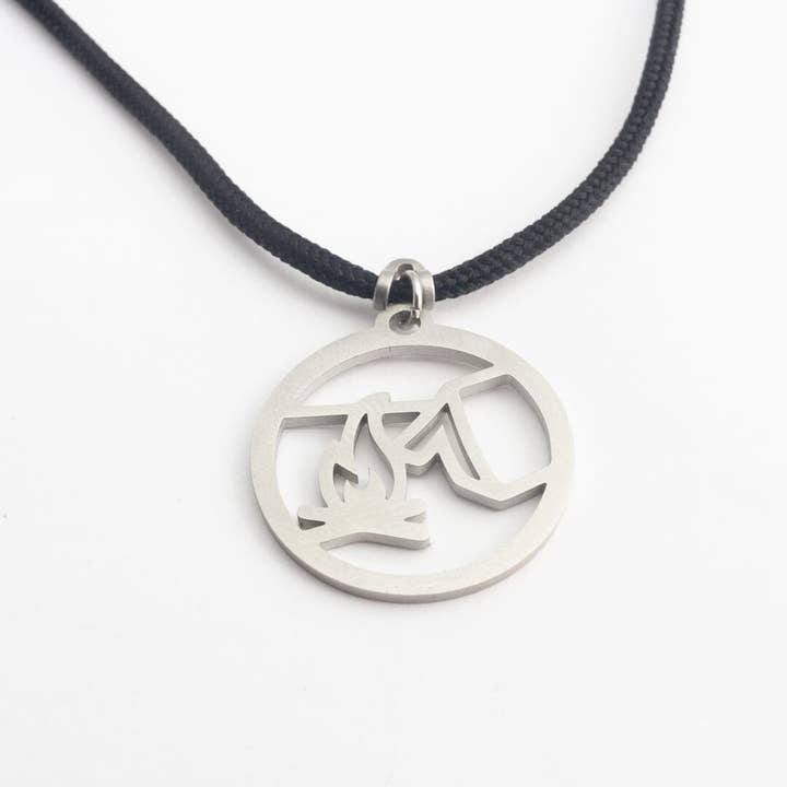 The Happy Camper Campfire Necklace for wholesale by Tarma Designs