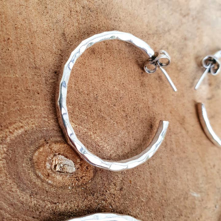 Kaali Boutique - Wholesale Hoop Earrings - Elegant Silver Hoops / Hammered / Silver Hoops / Ethnic Boho Classic XL Bohemian Marriage Bridal Jewelry Hippie Hiphop Festival3