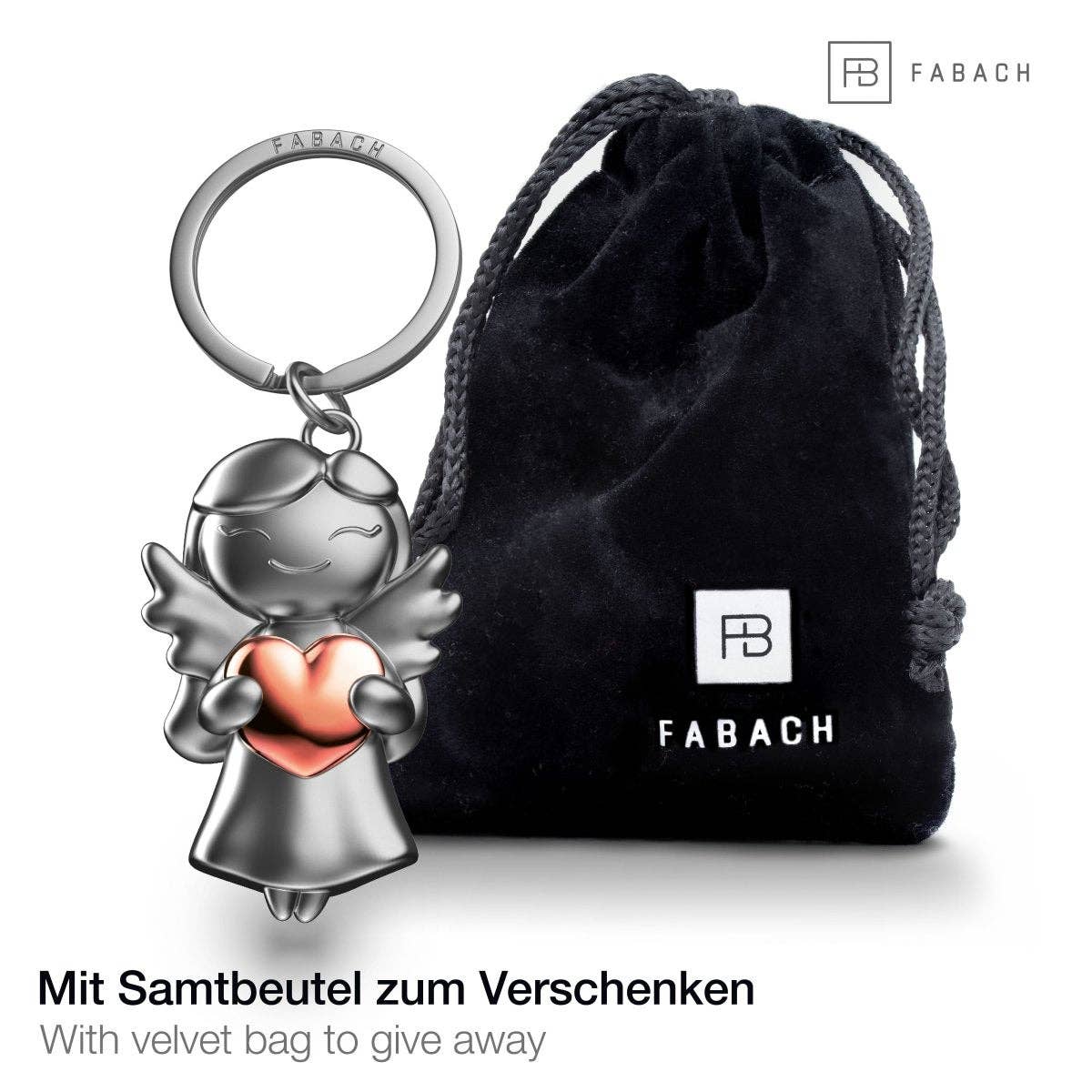 FABACH – Die Schlüsselanhänger-Schmiede - Wholesale Keychain - Unisex - “Star” guardian angel keychain - lucky angel with heart - angel lucky charm5