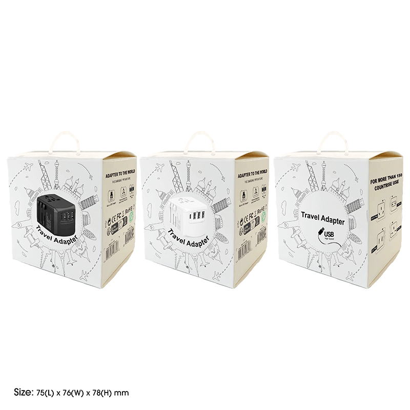 branco TRIPPER - Adaptador de viagem universal para venda a revendedores na Faire5