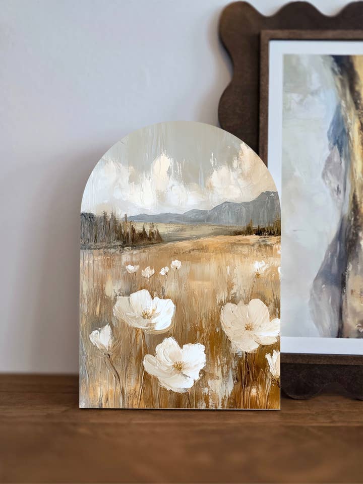 Spring Wood Sign - Botanical Art Print - Spring Home Decor for wholesale by The 19th Collective