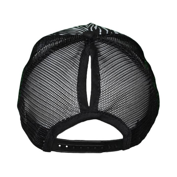 Buck Wholesale - Wholesale Ponytail Cap - Women's - Ponytail Animal Print Trucker Hats - BK Caps Women Fashion