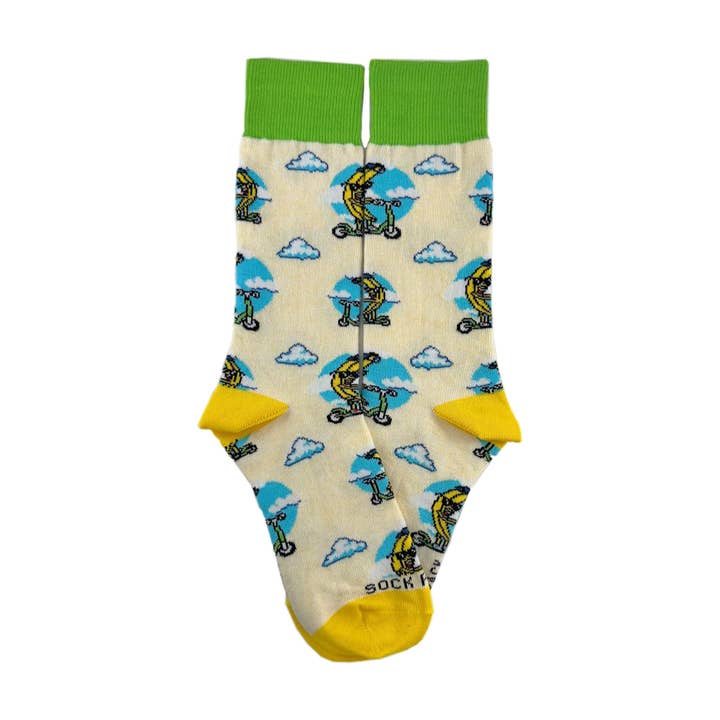 Chaussettes Scooter Banane de Sock Panda (Adulte Petit - Pointures 34-37) pour la vente par Sock Panda