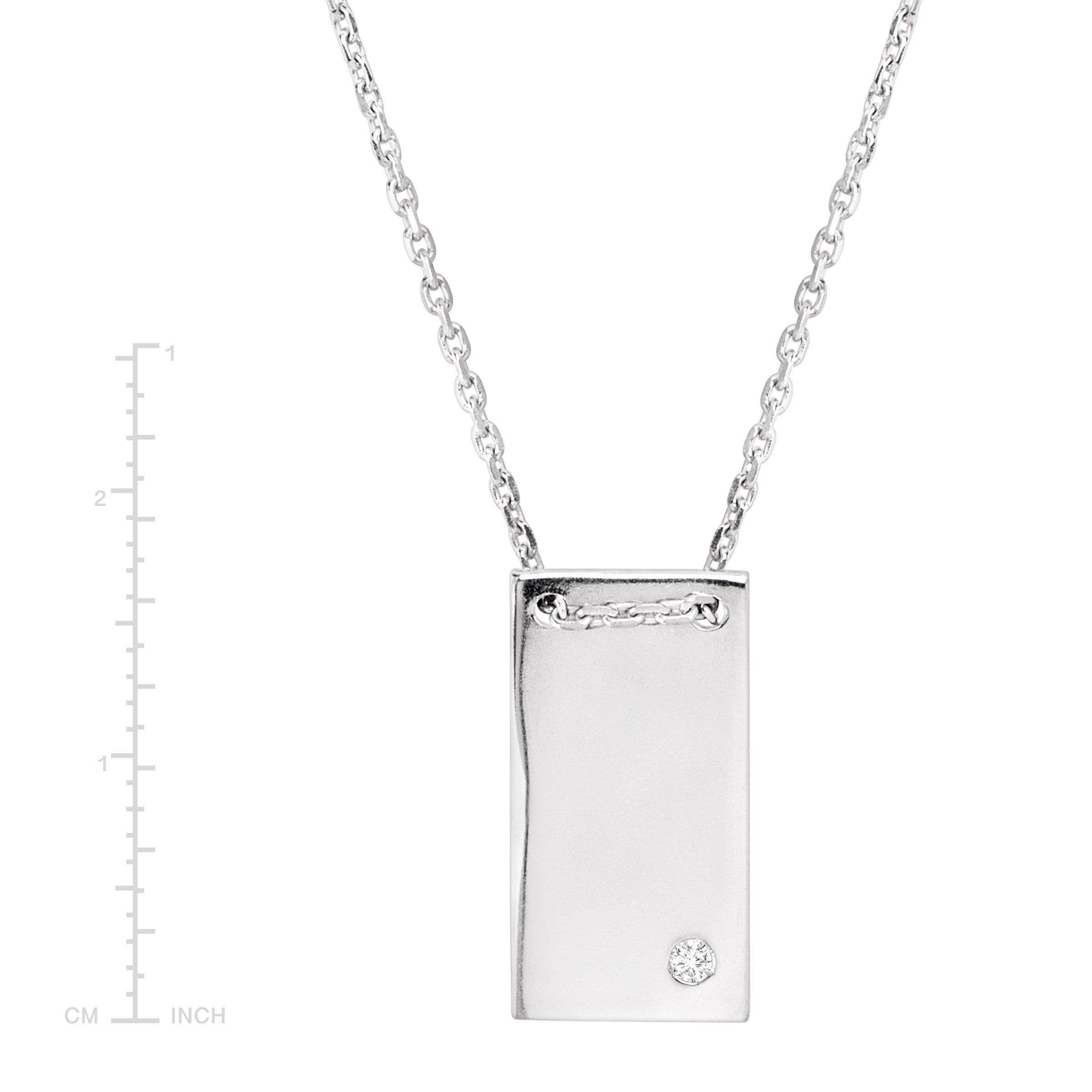 Blanc Silpada Pendentif rectangulaire « Shine Bright » avec zircone cubique en vente sur Faire4