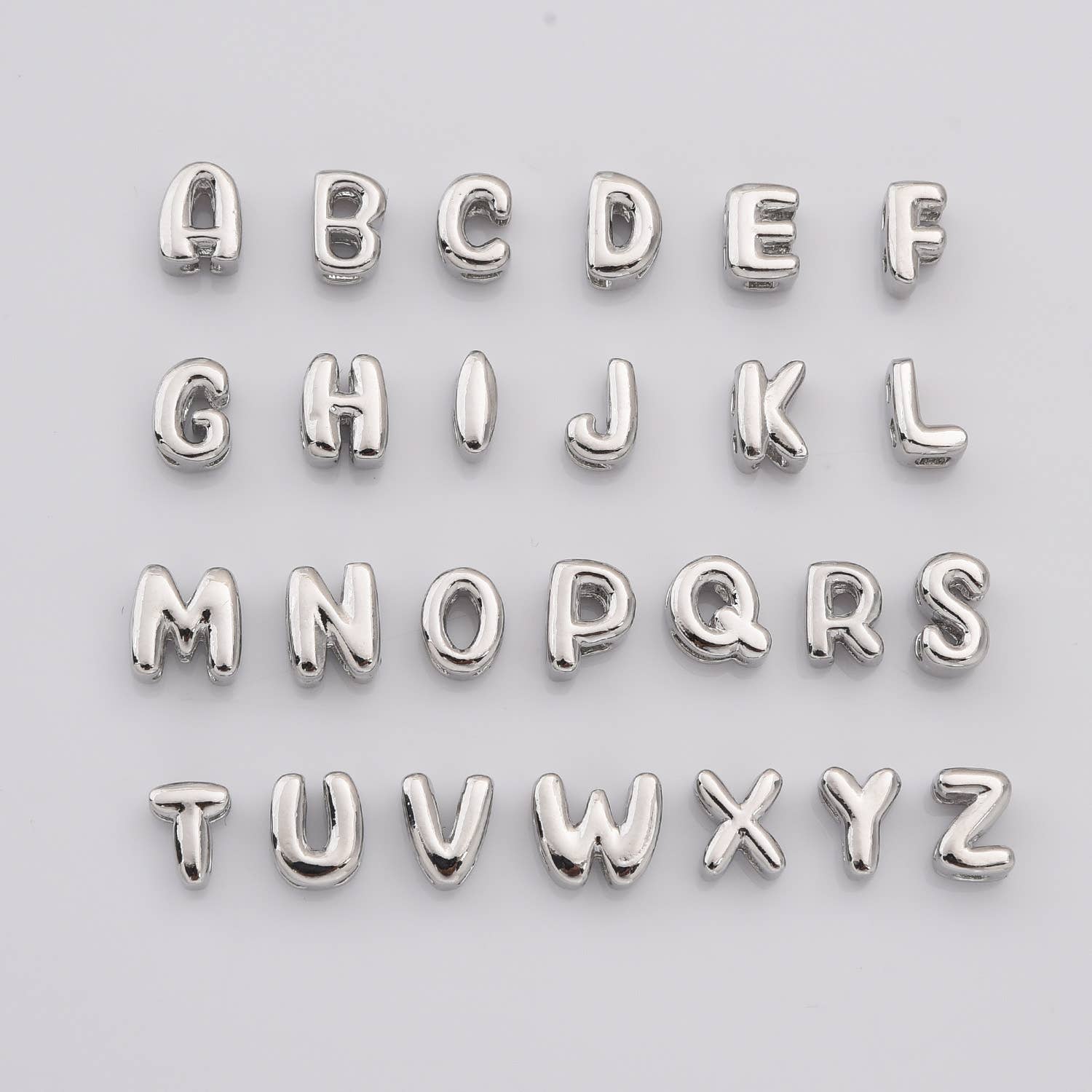 Beads Creation - Wholesale Individual Charm/Pendant - Gold Filled Alphabet Balloon Initial Charm Pendant, CP21971