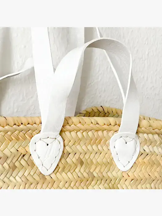 dear Morocco - Wholesale Beach Bag - READYTOSHIP Moroccan Palm leaf double handle bag M set6