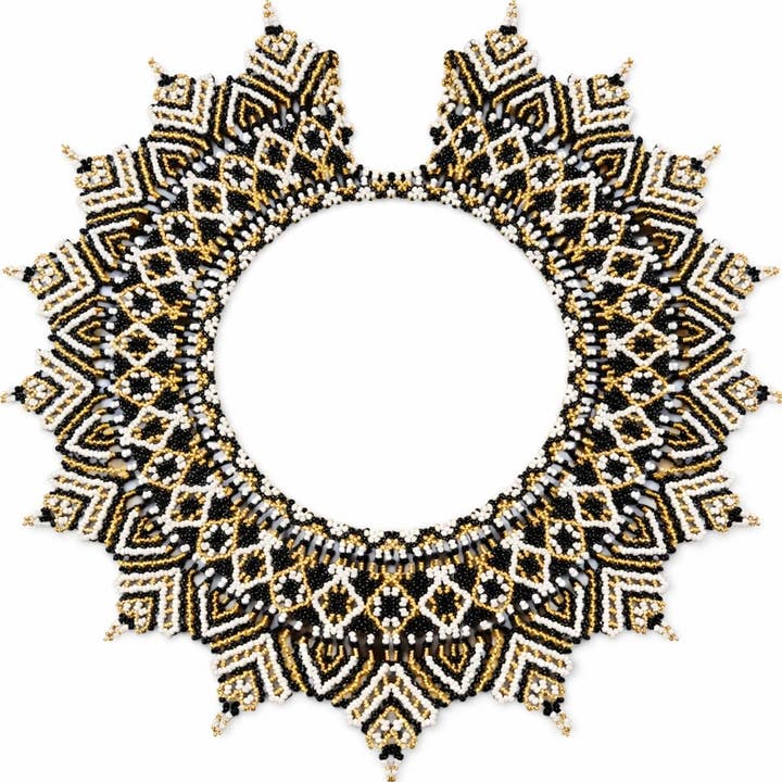 Collar de cuentas Emberá hecho a mano – Arte arcoíris colombiano para venta al por mayor de Authentic Origin Colombia