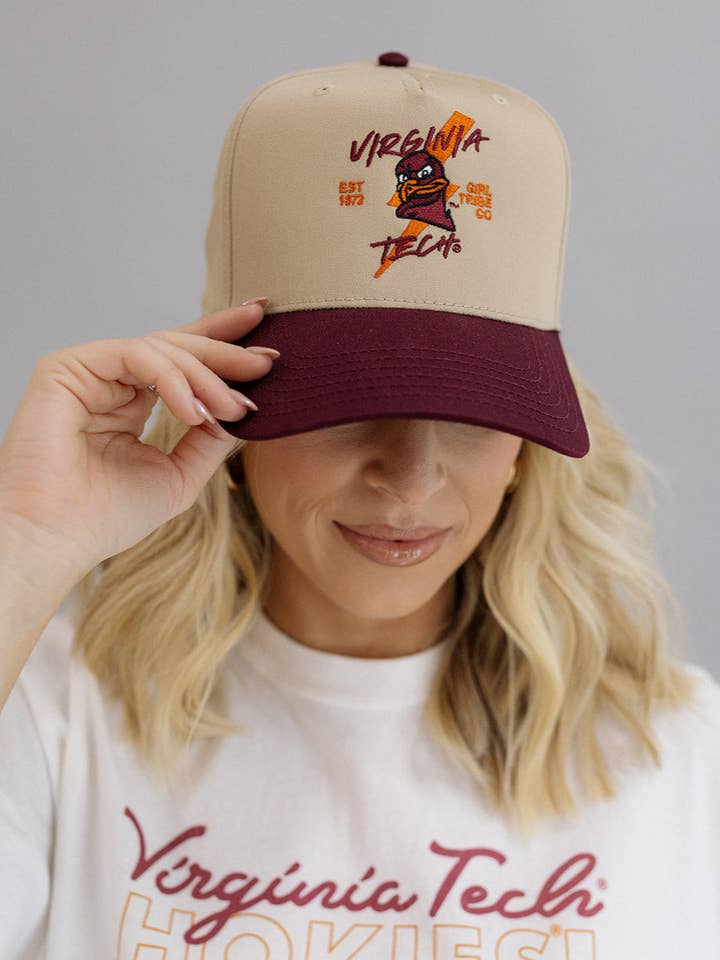 Virginia Tech: VT Lynild To-farvet Kasket for engroshandel hos Girl Tribe Co